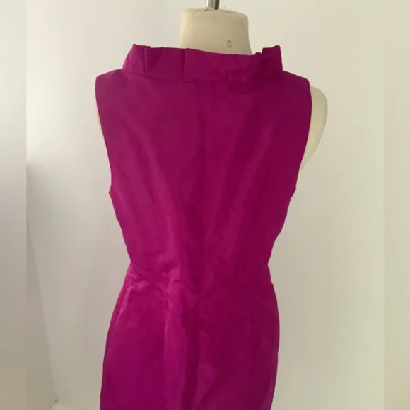 New Vintage J crew silk dress 6 8 10 dahlia wedding guest bridesmaid - Picture 5 of 9